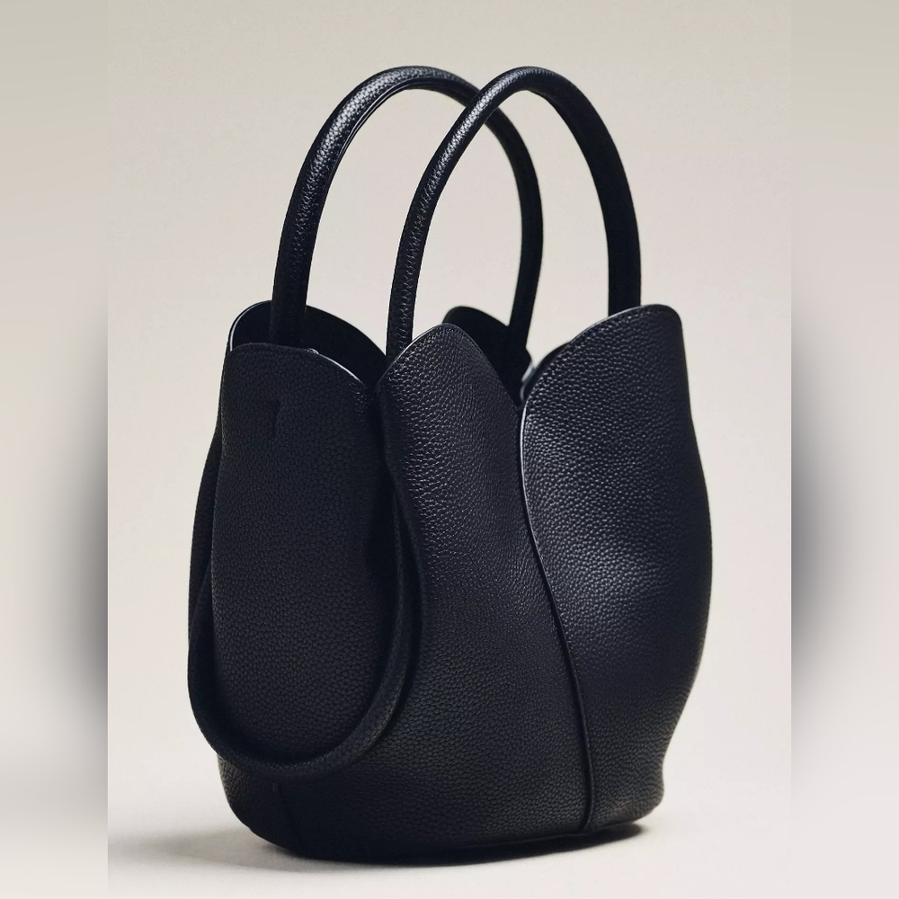Anthropologie Melie Bianco Tulip Top-Handle Crossbody Tote - Picture 3 of 3